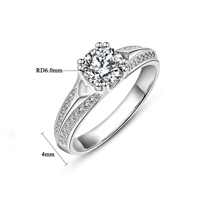 High Quality Heart Shape Gemstone Silver Men Ring with Zircon/Moissanite for Wedding Jewelry