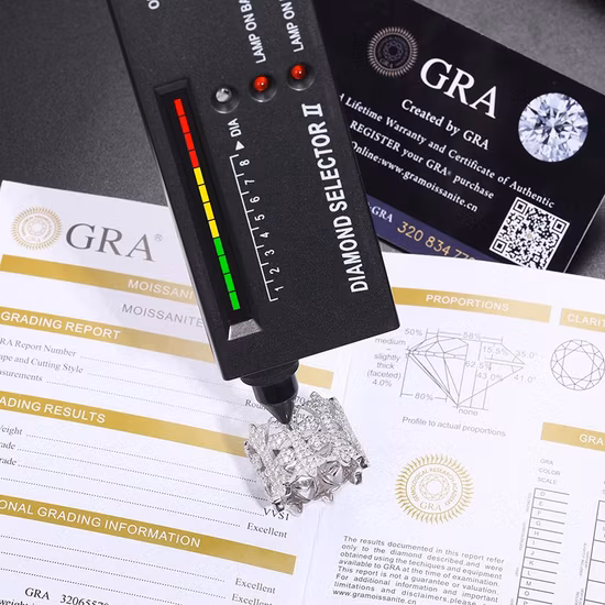 Hip Hop Rapper' S Bijoux en argent sterling 925 plaqué or Vvs Moissanite Diamond Iced out Cross Rings pour hommes